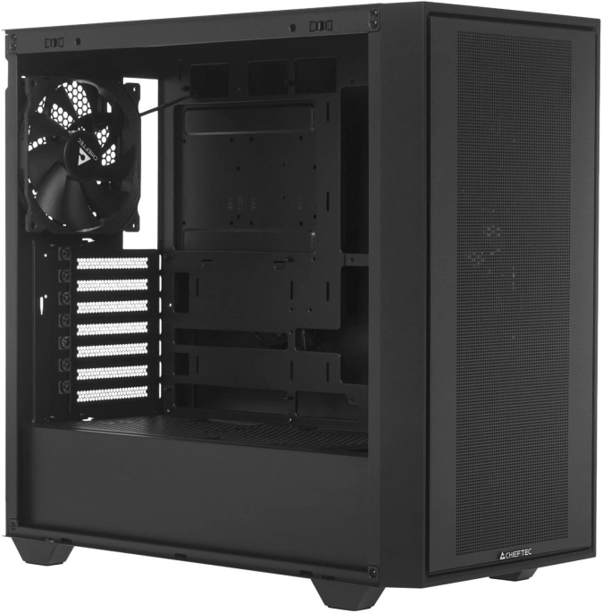 Корпус E-ATX CHIEFTEC Night Hunter, Midi-Tower, без БП,  черный [gs-03b-blk-op]