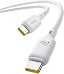 Кабель Baseus P10377704213-01 Silky Series Fast Charging Cable Type-C to Type-C 100W 2m Moon White