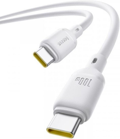 Кабель Baseus P10377704213-01 Silky Series Fast Charging Cable Type-C to Type-C 100W 2m Moon White