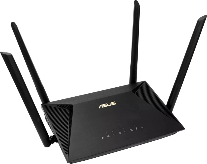 Wi-Fi роутер ASUS RT-AX1800U,  Wi-Fi 6,  AX1800,  2.4/5ГГц, 3 LAN,  1xUSB, черный