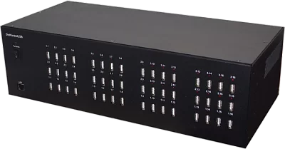 Управляемый USB over IP концентратор DistKontrolUSB-48 с 48 портами USB с 2 блоками питания / Ethernet 2 x 10/100/1000 Mb