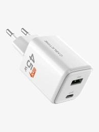 Сетевое зарядное устройство CABLETIME GA45W (CT-GAN45-PW) GaN PD3.0 45 Вт A+C, белый