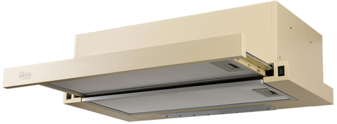Вытяжка встраиваемая Oasis UV-60I F бежевый управление: кнопочное 1 мотор