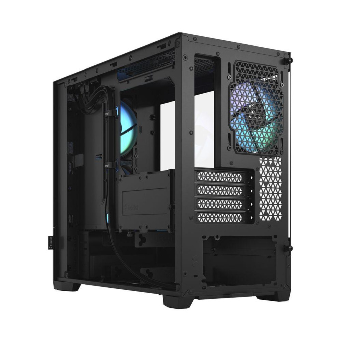 Корпус Case Fractal Design Pop Mini Air RGB TG Clear Tint, Mini-Tower, 3x120mm RGB, 2xUSB-A 3.2 mATX, mITX Black FD-C-POR1M-06
