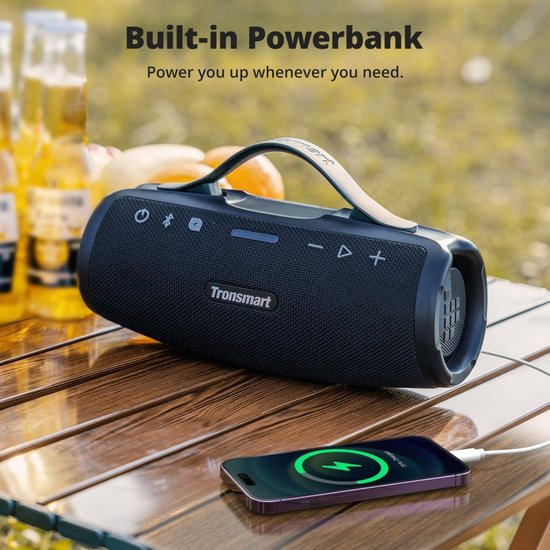 Портативная колонка Tronsmart Mirtune S100 Синий (беспроводная, Bluetooth 5.3, IPX7, водонепроницаемая, частотный диапазон: 50-20000 Гц, время зарядки: 4.5 часов)