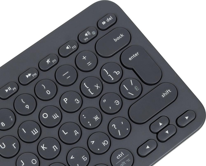 Клавиатура беспроводная Logitech K380 DARK GREY, Multi-Device, Bluetooth Classic 3.0 , 2 батарейки типа ААА