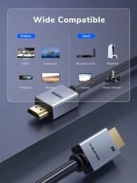 Кабель CABLETIME CH22L (CT-AV566-PHE2G-B2) 2 м, HDMI2.0 AM/AM, 4k/60 Гц, позолоченный, черная ПВХ-оболочка