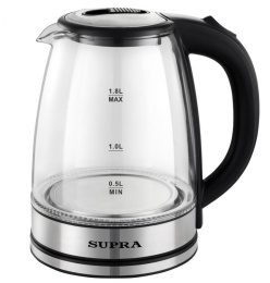 Чайник электрический Supra KES-1852G 1.8л. 1500Вт черный корпус: стекло
