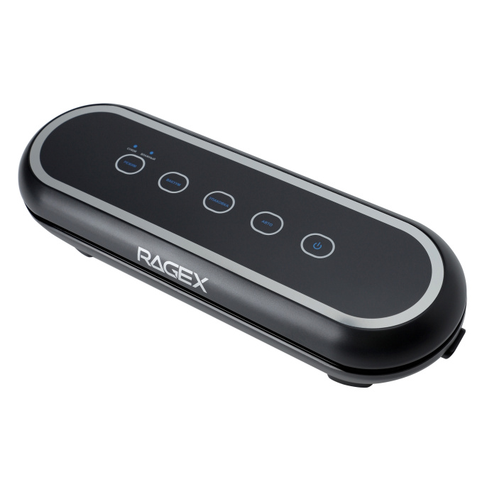 Вакуумный упаковщик RageX R2201-000 125 Вт, управление: сенсорное, уровень шума: 68 дБ, производительность: до 7 л/мин, вакуумное давление: 80 кПа, ширина пакета: 300 мм, режим: сухой, влажный, супервлажный, вакуумирование, запаивание