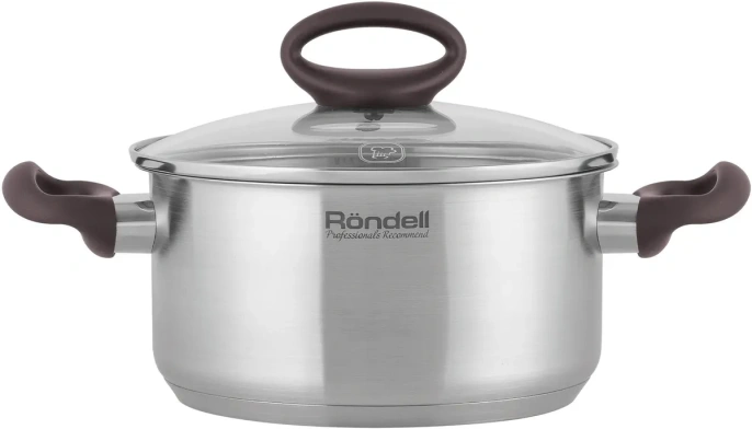 Кастрюля Rondell Tierno RDS-1592 2.8л. d=20см (с крышкой) стальной