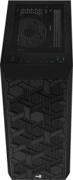 Корпус ATX Aerocool Hive-G-BK-v2, Midi-Tower, без БП,  черный [accm-pv27043.11]