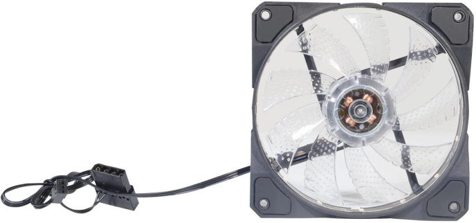 OKLICK Вентилятор Оклик OG-CF120RGB2-BK RGB 120х120x25 черный 3-pin 4-pin Molex упак.:1шт Ret