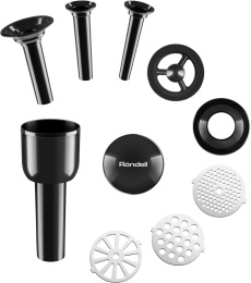 Мясорубка Rondell RDE-1451,  серебристый/ черный