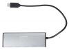 Хаб (разветвитель) Digma HUB-4U2.0-UC-DS, серебристый