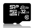 Карта памяти microSDHC UHS-I Silicon Power 32 ГБ, 40 МБ/с, Class 10, SP032GBSTHBU1V10SP, 1 шт., переходник SD