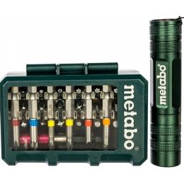Набор бит (29 предметов) + фонарик Metabo 626721000