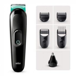 Триммер Braun 3 MGK3321 черный/мятный насадок в компл:5шт