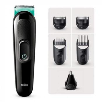 Триммер Braun 3 MGK3321 черный/мятный насадок в компл:5шт