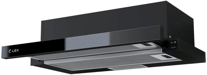 Встраиваемая вытяжка LEX Hide G 600, управление кнопочное, черный [chat000127]
