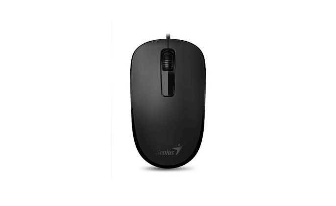 Мышь DX-125, USB, чёрная black, optical 1000dpi, подходит под обе руки new package 31010011400