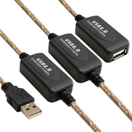 Удлинитель активный USB2.0-repeater ExeGate EX-UAE-AMAF-25.0 (Am/Af, 25м) EX294769RUS
