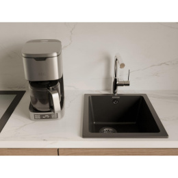 Кухонная мойка RIVELATO RIVELATO Мойка BERKANA 35 1-чаш 415*455, монтаж: универсальный, материал: кварц, цвет черный BK-35 nero