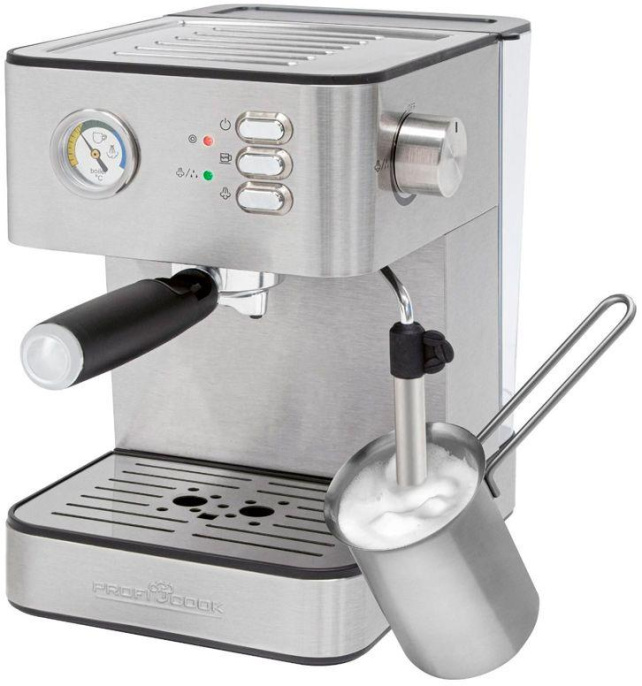 Кофеварка рожковая Profi Cook PC-ES 1209 850Вт серебристый