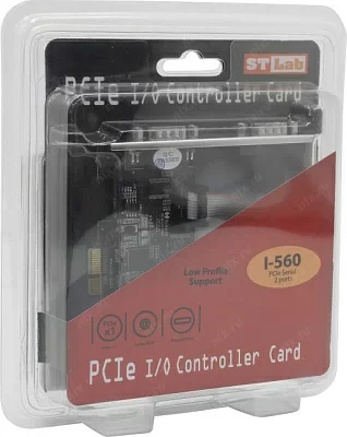 ST-Lab I-560, 2 ext (COM9M), PCI-E x1, +LP bracket, Ret