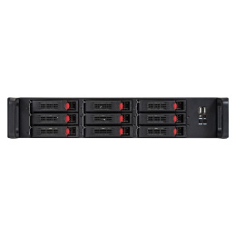 Серверная платформа ExeGate Pro 2U650-HS09 <RM 19", высота 2U, глубина 650, Redundant БП 2x550W, 9xHotSwap, 2*USB> EX294279RUS