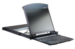 KVM консоль ATEN 19" 1-Local/Remote Share Access 16-Port Multi-Interface Cat 5 Dual Rail LCD KVM over IP switch KL1516AIN-AXA-RG