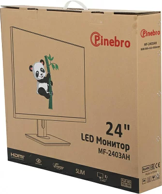 Монитор Pinebro 23.8" MF-2403AH черный IPS LED 5ms 16:9 HDMI M/M HAS 250cd 178гр/178гр 1920x1080 75Hz VGA FHD 3.12кг