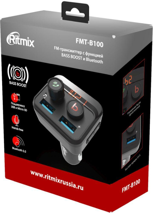 FM-трансмиттер Ritmix FMT-B100