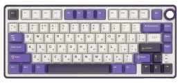 Клавиатура Royal Kludge R75 Blackberry, белый, фиолетовый, проводная USB, подсветка RGB, горячая замена клавиш Hot Swap, Коричневые свичи (R75 Blackberry (Brown switch))