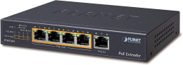 Расширитель PoE PLANET 1-Port 60W Ultra PoE to 4-Port 802.3af/at Gigabit PoE Extender POE-E304