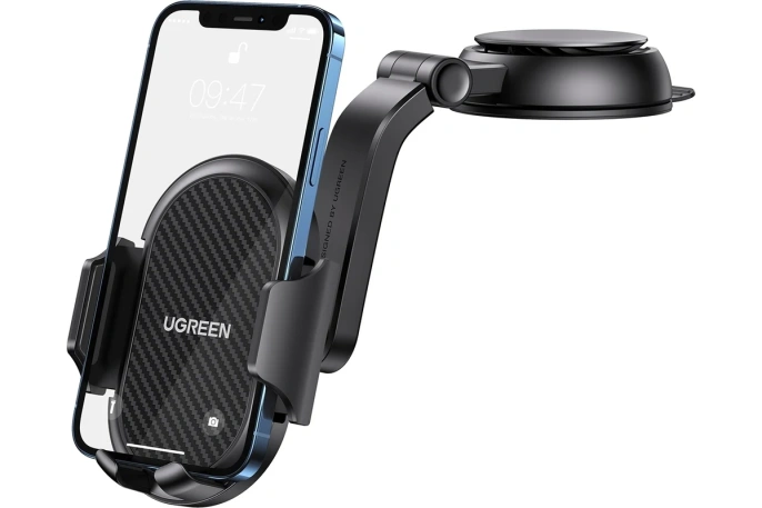 Держатель для телефона UGREEN LP405 (20473) Waterfall-Shaped Suction Cup Phone Mount с присоской. Цвет: черный