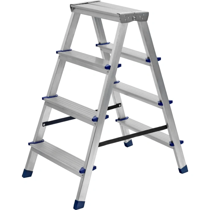 Алюминиевая двусторонняя стремянка СИБРТЕХ 4 ступени 97924