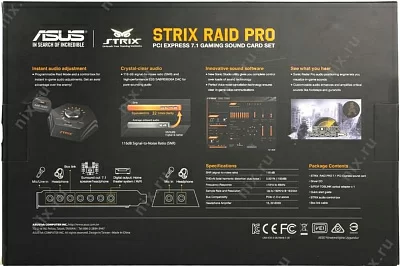 Звуковая карта Asus PCI-E Strix Raid Pro (C-Media 6632AX) 7.1 Ret