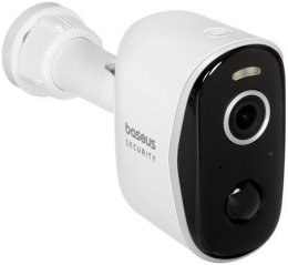 Видеокамера Baseus S0TZ002130 Security N1 Plus 2K White S0TZ00 разрешение: 2304x1296, поле зрения: 145°, ночное видение: ИК и цветное, подключение: Wi-Fi 2.4 ГГц, Bluetooth, защита: IP67, двусторонний звук, резьба штатива: 1/4", питание: аккумулятор 96
