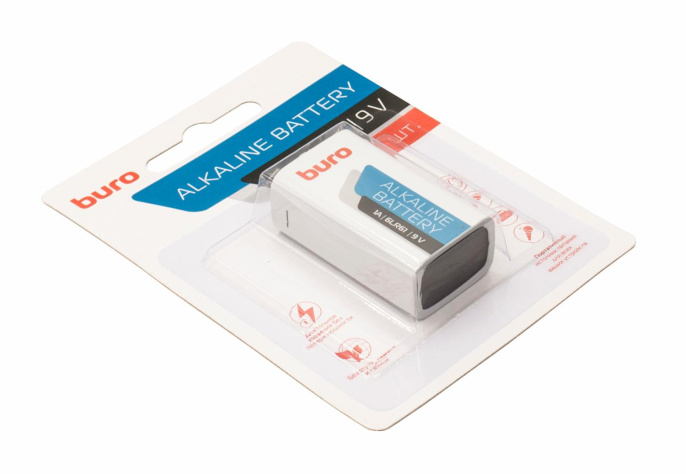 9V Батарейка Buro Alkaline 6LR61,  1 шт.