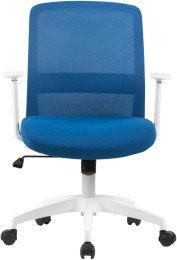 Кресло Cactus CS-WMC333-BL, сетка/ткань, до 100кг, фиксированные подлокотники,  темно-синий