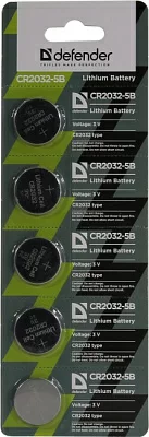 Defender 56201 Батарейка литиевая CR2032-5B в блистере 5 шт