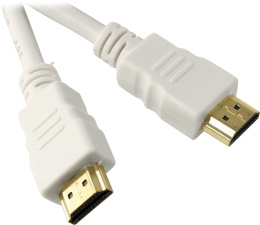 Кабель HDMI Cablexpert CC-HDMI4-W-6, 1.8м, v1.4, 19M/19M, белый, позол.разъемы, экран, пакет