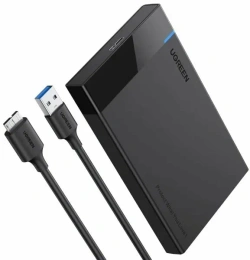 Бокс внешний для жесткого диска UGREEN CM237 (60353) USB 3.0 To 2.5'' SATA Hard Driver Enclosure. Цвет: черный