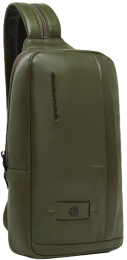 Рюкзак слинг Piquadro Russel CA6764W137/VE2 хаки кожа
