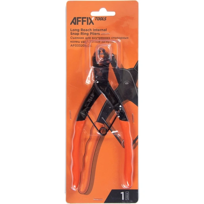 Съемник для стопорных колец AFFIX 180 мм, загнутые удлиненные, сжатие AF03320180L