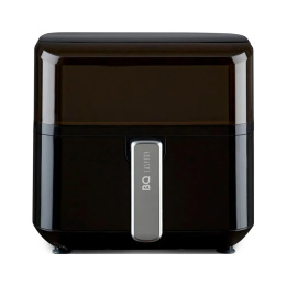 Аэрогриль BQ GR2001 4 в 1: гриль, жарка, выпечка, запекание, мощность: 1500 Вт, объем: 4 л, интеллектуальный дисплей, сенсорное управление, 8 автоматических программ, покрытие чаши и корзины NonStick PRO, смотровое окно, цвет: черный