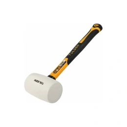 Киянка TOLSEN из белой резины фиберглас. рукоятка 450г 25175