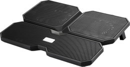 Подставка для ноутбука DeepCool Multi Core X6, 15.6", 380х295х24 мм, 2хUSB, вентиляторы 4 х 900г, черный [dp-n422-mcx6]