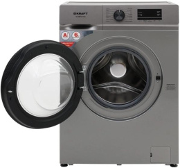Стиральная машина узкая KRAFT KF-MBDS6109G, с фронтальной загрузкой, 6кг, 1000об/мин, с паром, инверторная