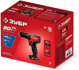 Дрель-шуруповерт Зубр ДШ-40-21 40Вт аккум. патрон:быстрозажимной